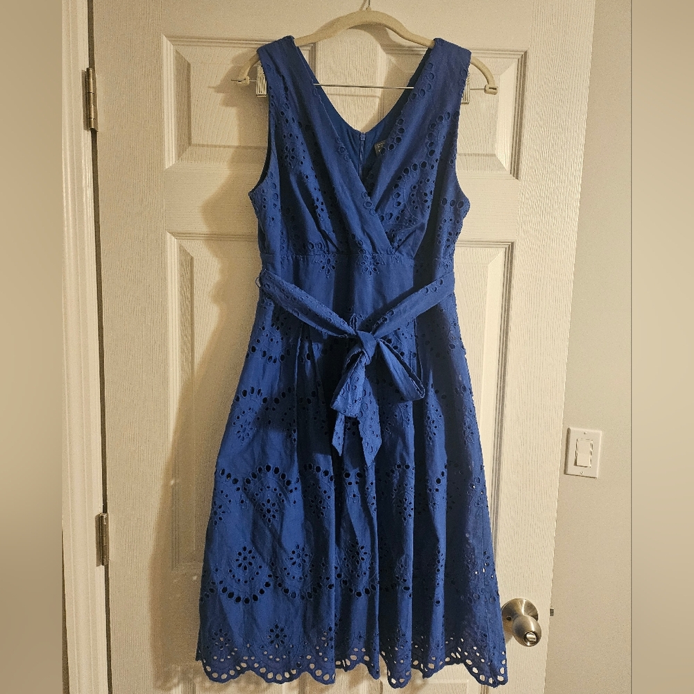 Rabbit Rabbit Rabbit Designs Sleeveless Midi Dress Size 12 Cobalt Blue